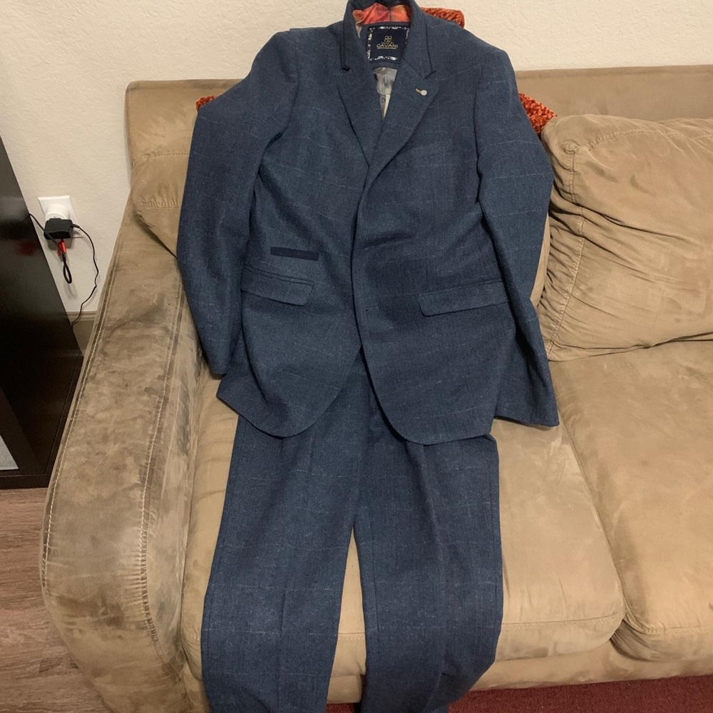 Navy Blue Suit House of Cavani